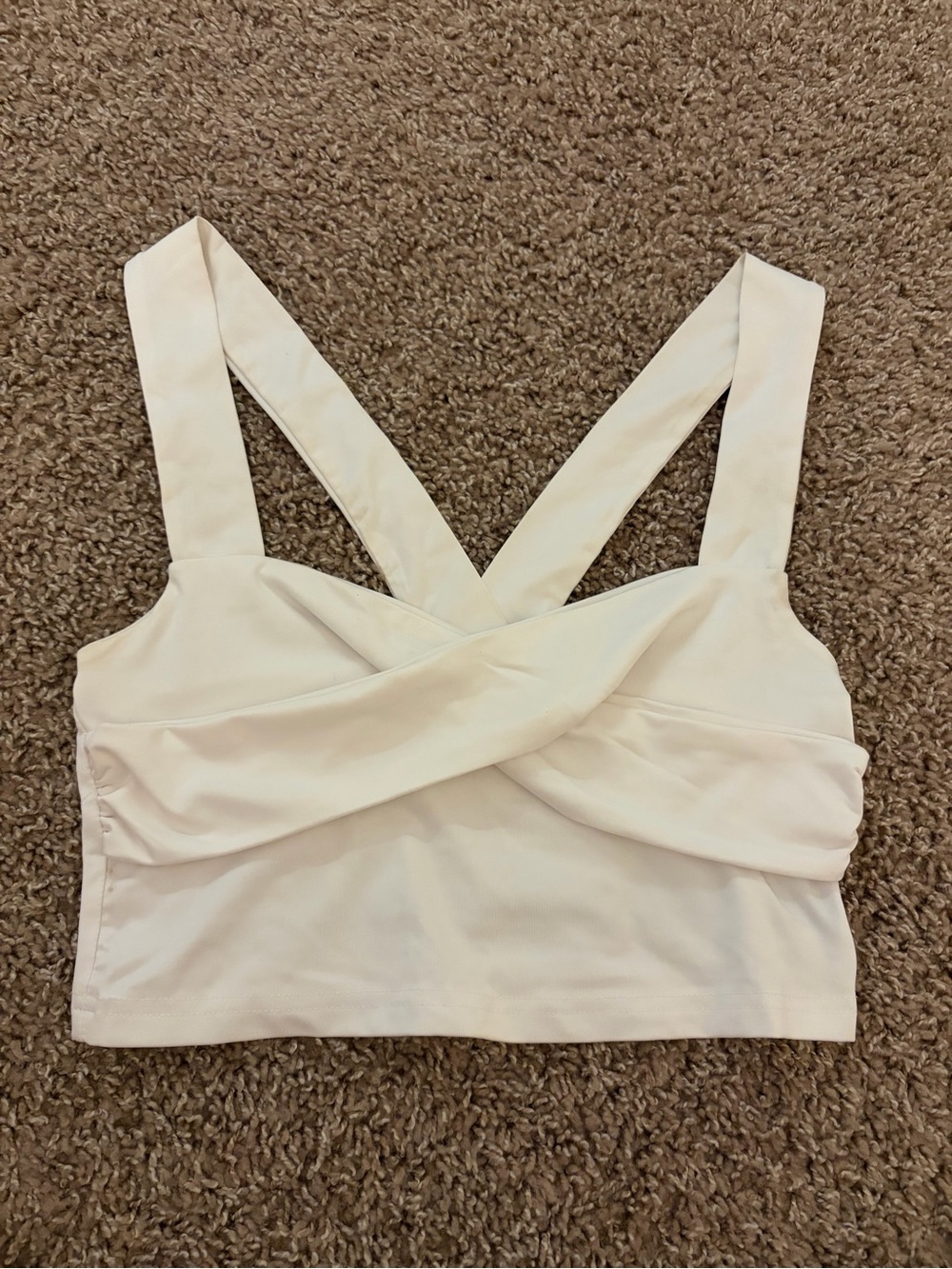 SHEIN Duo Of Black & White Cross-Wrap Crop Top